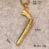 Nueva joyería de acero de titanio Hip Hop europeo y americano creativa pistola de titanio acero colgante para hombre moda cadena personalizada para suéter venta al por mayor