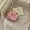 Pinza para el pelo de Camelia Azul Degradado con un Toque Puro, Dulce y Fresco, Pinza para el Pelo de Flor Artificial, Pinza Lateral Estilo Vacaciones en la Costa