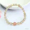 Pulsera de Ágata Natural Guan Yu Pulsera de Calcedonia Morada Cristal de Fresa Joyería de Cristal para Mujer Venta al por Mayor en Vivo S5020503