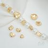 Cuentas de oro de 14 quilates con forma irregular, granos de oro, amor, bricolaje, hecho a mano, collar de perlas, accesorios, pendientes, material