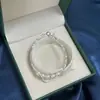 Plata Quebrada Collar Nuevo Perla Pequeña Natural de Agua Dulce Cadena para Clavícula de Mujer Cadena Plata de Ley s925 Moda Gama Alta Nicho