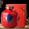 Botella de Vino de Cerámica Jingdezhen 0.75kg Catties Nuevo Frasco de Vino Decorativo Olla Pequeña Sellada para el Hogar Vasija de Vino para Vino