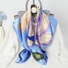 Bufanda de Seda de Hangzhou de Peso Pesado, Satén Elegante, Bufanda Cuadrada Grande Versátil, Recuerdo de Boda para Mujer, Regalo del Día 8 de Marzo