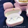 Caja de Joyería Flotada de Tela de Terciopelo Perla al por Mayor con Hebilla Dorada para Anillo, Pendientes, Joyería, Caja de Joyería para Empaque de Boda