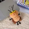 Colgante de Peluche de Cucaracha Pequeña Linda de Dibujos Animados Accesorio de Llavero Regalo para Mejor Amigo Pareja de Estudiantes Muñeco de Animales Mochila