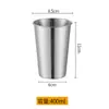 Tazas de Acero Inoxidable 304 al por Mayor, Vasos para Cerveza, Vasos de una Sola Capa con Borde Enrollado, Vasos Comerciales de Grado Alimenticio para Jugos, Vasos para Bebidas Frías