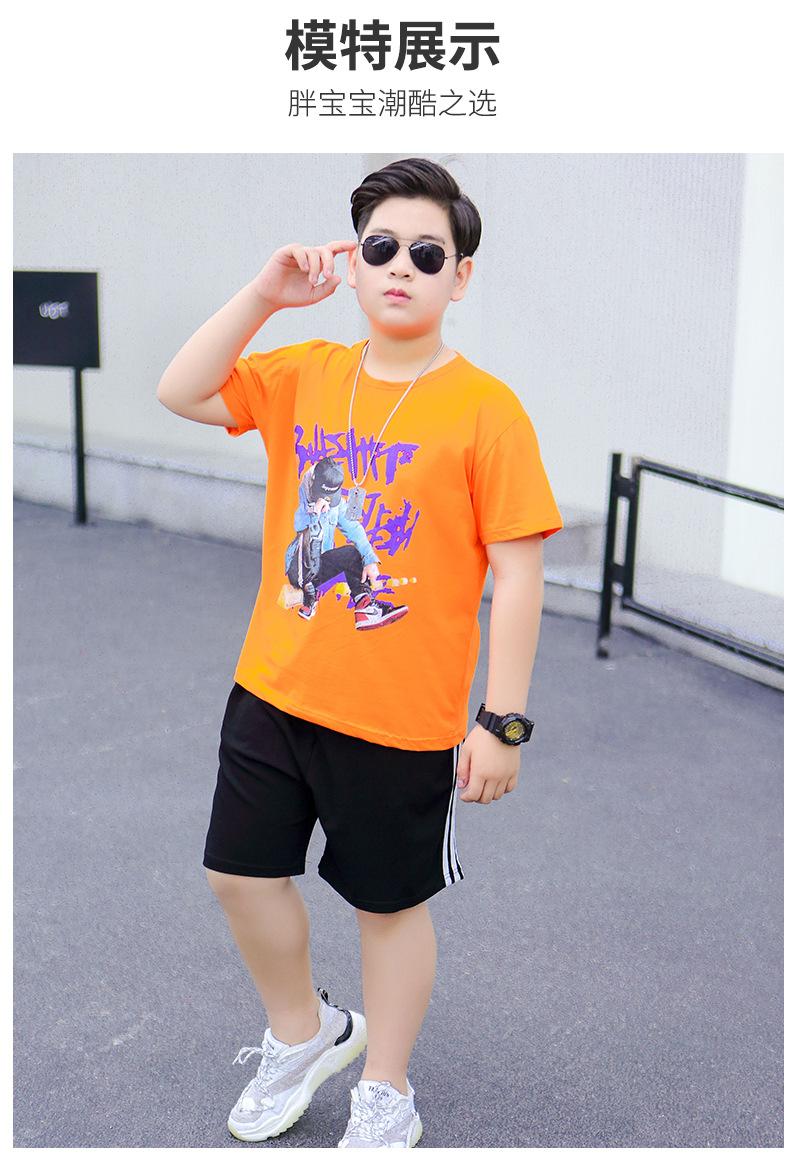胖童牛仔男孩短袖套装_08