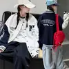 Roupa infantil, jaqueta de baseball casual de outono para meninas com bordado de coruja e color blocking, jaqueta de baseball para meninas estilo novo 2026