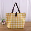 Bolsa de Tecido Oxford em Estoque, Bolsa Dobrável de Cinco Compartimentos, Bolsa de Compras Multifuncional à Prova d'Água com Zíper, Bolsa de Armazenamento Portátil Ecológica
