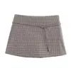Moda Femenina Transfronteriza AliExpress 2026 Estilo Europeo y Americano Casual Ajustado Cintura Alta Pantalones Falda con Cordón F611836