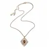 Collar Retro Francés de Zirconia Ojo de Tigre Corazón Hueco Cadena de Suéter de Personalidad Única Diseño de Nicho Accesorio de Collar para Mujer