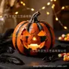Artesanato de resina criativo transfronteiriço, adereços e decorações, estátua de lanterna de abóbora rachada de Halloween, decorações de festa