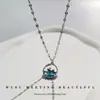 Collar de Delfín Azul Temperamento Diseño de Nicho Celebridad de Internet Estilo Caliente Colgante de Lujo Ligero Personalidad de Gama Alta Cadena Versátil para la Clavícula