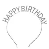 Menina FELIZ ANIVERSÁRIO feliz aniversário coroa liga adorno de cabeça comércio exterior presente adulto faixa de cabeça Strass