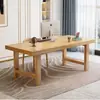 Mesa de computador de madeira maciça espessa para uso doméstico, mesa de escritório grande, mesa de escrita e estudo para estudantes, mesa de escrita de desktop simples, mesa de chá
