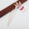 Accesorios para el cabello Hanfu antiguos, tocados estilo Tang, borlas de perla de loto, horquillas simples de palacio retro, accesorios de estilo nacional