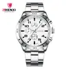 Reloj de Pulsera de Negocios Serie Amanecer, Reloj de Cuarzo Impermeable Luminoso 027B, Reloj Deportivo para Hombre de Tres Ojos Decorativo al por Mayor