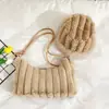 Cross2026 Outono Inverno Nova Bolsa de Pelúcia Moda Temperamento Bolsa Transversal de Pelo Estilo Coreano Simples Bolsa Feminina bolsas