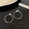 Brincos de Argola Sem Furos, Argolas Grandes para Mulheres, Estilo Nicho High-End, Exagerados, Versáteis para Outono e Inverno, Brincos de Casaco da Moda