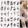 Nova série de estilo fresco adesivos de tatuagem à prova d'água masculinos e femininos verdes artificiais descartáveis moda tendência temporários adesivos