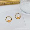 Nova Prata Esterlina S925 Pérola Natural de Água Doce Genuína Joias Brincos Banhados a Ouro 18K Joias de Pérola Zhuji Uma Peça Dropshipping