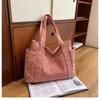 Bolso de hombro único para mujer nuevo bolso tote de gran capacidad estilo coreano pana bolso tote japonés simple bolso de lona estilo preppy