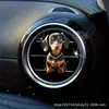 Popular Transfronterizo Acrílico Plano 2D Cachorro de Orejas Largas Decoración para Coche Clip Decorativo de Aromaterapia para Salida de Aire del Coche Adornos
