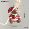 Novo Pó Pegajoso Dourado Vermelho Ouro Pingente de Plástico Pó Cor Fosca Pingente de Desenho Animado Decoração Decoração de Janela de Árvore de Natal