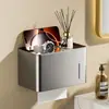 Portarrollos de papel higiénico para baño, soporte para rollo de papel higiénico, soporte para teléfono en el inodoro, caja de pañuelos, caja de papel higiénico, no requiere taladro