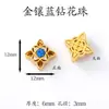 Accesorios estilo chino Chapados en oro Cuentas espaciadoras Pulsera hecha a mano para DIY Cadena para teléfono Color del Dios de la Riqueza Amarillo Colgante de la fortuna que conserva el color Agujero grande Venta al por mayor