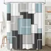 Cortina de ducha impermeable y a prueba de moho, Cortina de ducha impermeable geométrica, Lavable a máquina, Cortina de baño simple de poliéster, Cortina divisoria plegable para baño