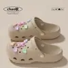 Zuecos de Oso Corazón de EVA para Mujer, Novedad Verano 2026, Zuecos Antideslizantes Transpirables de Suela Gruesa, Tipo Slip-On con Sensación Suave y Acolchada, Diseño de Punta Cerrada, También Disponibles para Hombre