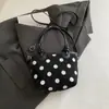 Bolso de hombro súper popular para otoño e invierno, bolso cruzado de moda, nuevo diseño de lunares, bolso cubo casual para ir al trabajo, bolso de mano