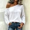 En stock 202 nuevo top de verano para mujer europeo y americano de Amazon transfronterizo, sin hombros, manga larga