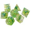 Dados de Resina Jogo de Mesa DND Dungeons & Dragons COC Roleplaying TRPG Cthulhu Poliédricos D4-D20 Conjunto de 7 Peças
