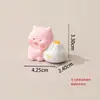 Muñeca Cerdo de Postre Nueva Linda y Tierna Joyería DIY Accesorios Pequeños Bolsita Sorpresa Par Adornos Pequeños de Resina para Escritorio