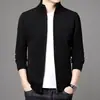 Bestseller transfronterizo: Cárdigan de punto con cremallera de terciopelo anti-pilling para hombre, directo del fabricante
