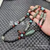 Colar de Ágata Dzi Jade Preto e Branco Ágata Vermelha Nove Olhos Três Olhos Seis Olhos Dente de Tigre Dzi Corrente de Suéter Corrente de Contas de Jade