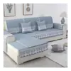 Cuatro Estaciones Universal Tela de Franela Encaje Cojín para Sofá Engrosado Antideslizante Cojín para Asiento Moderno Minimalista Funda para Sofá Manta Manta de Cubierta Completa