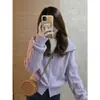 Suéter Cardigan Tricotado Branco-Amarelado Brilhante para Mulheres, Roupa de Outono, Inverno e Primavera, Jaqueta com Capuz e Zíper Duplo, Top Tendência Estilo Coreano