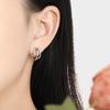 Pendientes de anillo irregulares multicapa geométricos de estilo bloguero de Corea del Sur con personalidad de moda femenina, pendientes de acero de titanio chapados en oro.