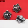 Plata de Ley Mariposa Pez Pequeño Borla Hebilla Cuenta Coleccionista Accesorios Retro Viejo DIY Hecho a Mano con Cuentas Pasador T Material