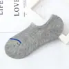 Casal Primavera Verão Outono Cor Sólida Meias De Barco Homens / Mulheres Boca Rasa Antiderrapante Silicone Meias Invisíveis Casuais Curtas Meias Da Moda