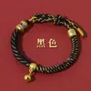 Pulsera de Cuerda Colorida Tejida a Mano con Hilo Rojo con el Buda del Año y las Doce Deidades Guardianas del Zodíaco