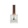 Fábrica de Origem Frasco Vazio de Esmalte 18,5ml Frasco Refil Quadrado de Esmalte com Pincel Frasco Transparente Tampa Dourada