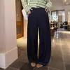 O estilo da calça é muito legal~! Calça de maternidade jeans azul escuro perna curva 2026 Outono nova calça reta folgada de perna larga