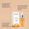 OUHOE Sérum Iluminador de Vitamina C Hidrata y Suaviza la Piel del Rostro, Proporciona Hidratación Delicada, Esencia Diaria para el Cuidado de la Piel