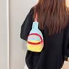 Bolsas para Niños Bolsos Cruzados 2025 Verano Nuevas Deportes al Aire Libre Combinación de Colores Dopamina Bolsos Pequeños para Niños y Niñas