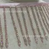 Colgante de Cristal Largo de 9 cm con Borla de Cuentas Encaje Hecho a Mano DIY Ropa Disfraces de Escenario Accesorios de Decoración para Cortinas del Hogar