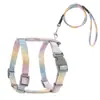 Set de Correa para Gato Mascota Gradiente de Color Ajustable Transfronterizo Correa para Perro Pequeño Arnés en Forma de I para Perro